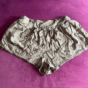 Medium Green Giraffe Print Shorts from Forever 21